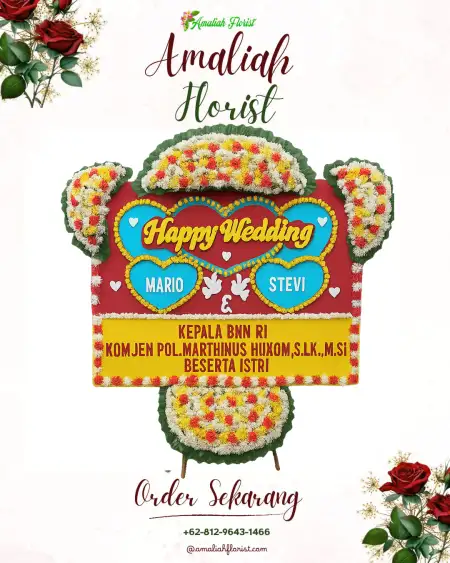 Papan Bunga Pernikahan Palangan